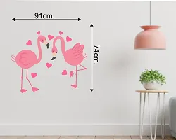 Loving Swan Couple Wall Sticker For Living Room, Bedroom (PVC Vinyl 74 Cm X 91 cm)-thumb2