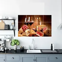 Glass Of Red Wine With Charcuterie Kitchen Wall Sticker-thumb2