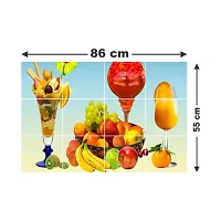 Fruits And Ice-Cream Kitchen Wall Sticker, Waterproof And Anti Oil Stain, Kitchen Wall Coverings Area (55Cm X 86cm)-thumb3