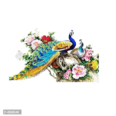 Peacock With Flower Wall Sticker