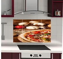 Pizza On A Table Waterproof And Anti Oil Stain Kitchen Sticker-thumb1