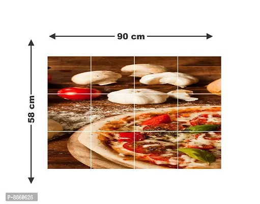 Pizza On A Table Waterproof And Anti Oil Stain Kitchen Sticker-thumb4