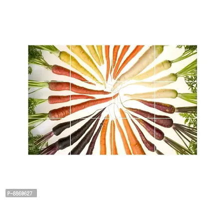 Multicolor Carrots Waterproof And Anti Oil Stain Kitchen Sticker