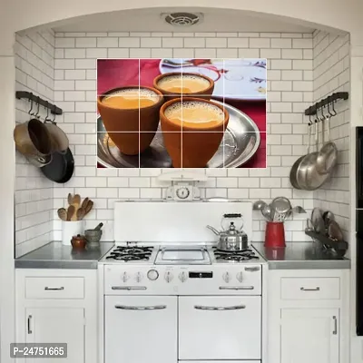 Tasty Kulhadh Tea Kitchen Wall Sticker ( 59Cm X 91Cm )-thumb4