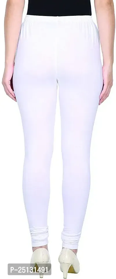 Stylish Women Cotton Blend white Leggings Pack of 1-thumb5