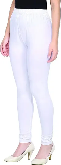 Stylish Women Cotton Blend white Leggings Pack of 1-thumb2