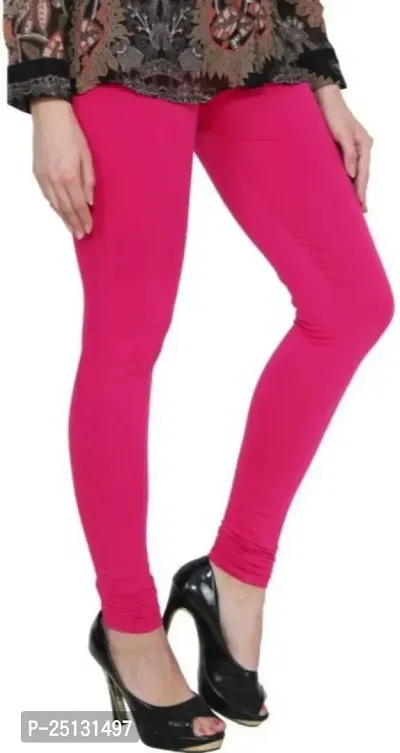 Stylish Women Cotton Blend pink Leggings Pack of 1-thumb4