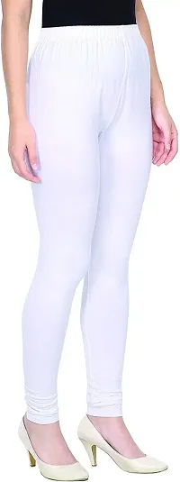 Stylish Women Cotton Blend white Leggings Pack of 1-thumb3