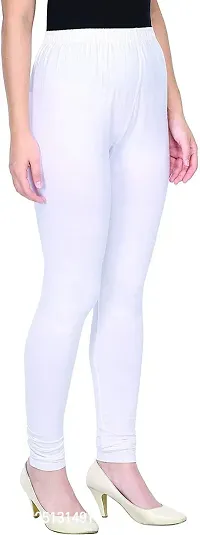 Stylish Women Cotton Blend white Leggings Pack of 1-thumb4