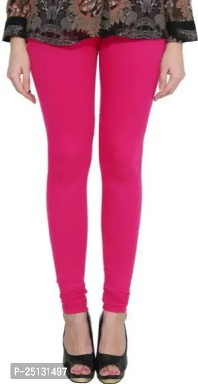 Stylish Women Cotton Blend pink Leggings Pack of 1-thumb0