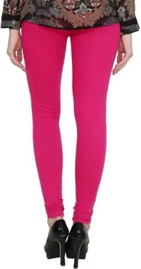 Stylish Women Cotton Blend pink Leggings Pack of 1-thumb4