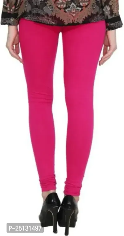 Stylish Women Cotton Blend pink Leggings Pack of 1-thumb5