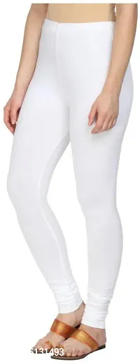 Stylish Women Cotton Blend white Leggings Pack of 11-thumb2