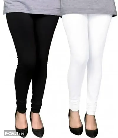 Fabulous Multicoloured Lycra Solid Leggings For Women Pack Of 2