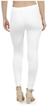 Stylish Women Cotton Blend white Leggings Pack of 16-thumb1