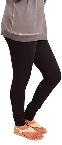 Stylish Women Cotton Blend Black Leggings Pack of 1-thumb2