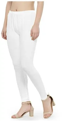 Stylish Women Cotton Blend white Leggings Pack of 16-thumb2