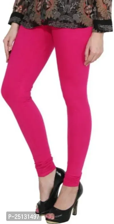 Stylish Women Cotton Blend pink Leggings Pack of 1-thumb3