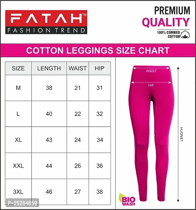 Stylish Women Cotton Blend Leggings Pack of 2-thumb2