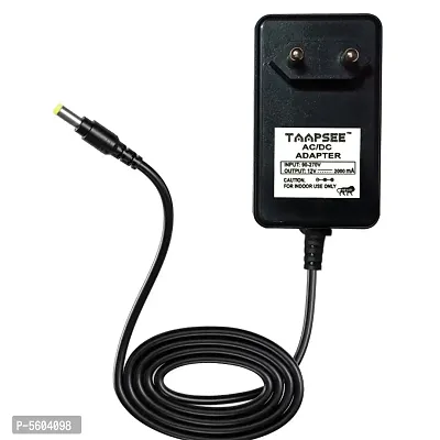 Taapsee 12V 2A 24W AC DC Switching Power Supply Adapter (Input 100-240V, Output 12 Volt 2 Amp) Wall Transformer Charger for DC 12V CCTV Camera LED Strips Light (48 Inch Cord,24 Watt Max)-thumb0