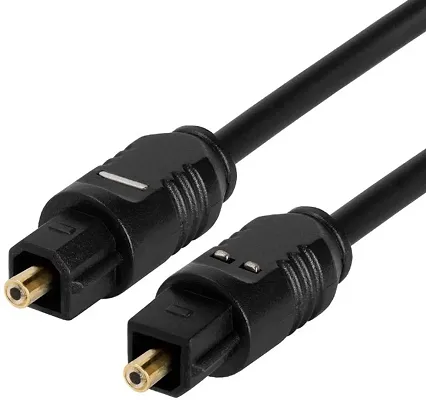 1.5 Meter Optical Digital Audio Cable, Slim Fiber Optic Toslink Gold Plated Optical S/PDIF Cord for Home Theater, Sound Bar, TV, PS4, Xbox, VD/CD Player, Game Consoleamp; More, Black