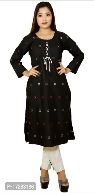 Fancy Khadi Cotton Kurta Set For Women-thumb0