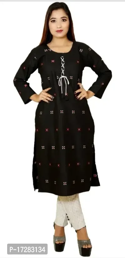 Fancy Khadi Cotton Kurta Set For Women-thumb0