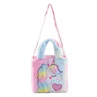 Unicorn fur sling bag cross body bag purse for girls-thumb1