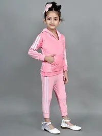 Fabulous Pink Fleece Printed Clothing Sets For Girls-thumb1