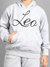 Fabulous Grey Fleece Printed Sweaters with Trousers For Boys-thumb1