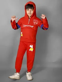 Fabulous Red Fleece Printed Sweaters with Trousers For Boys-thumb4