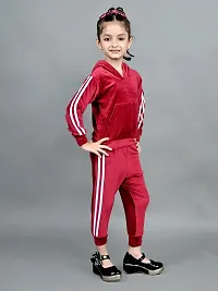 Fabulous Maroon Fleece Printed Sweaters with Trousers For Boys-thumb1