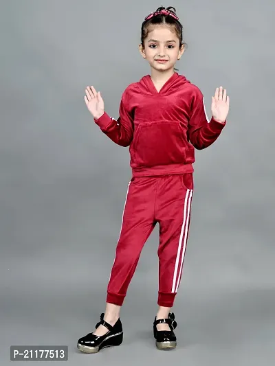 Fabulous Maroon Fleece Printed Sweaters with Trousers For Boys