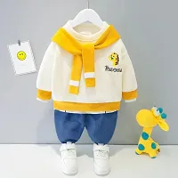 Fabulous Yellow Fleece Printed Sweaters with Trousers For Boys-thumb3