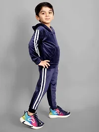 Fabulous Blue Fleece Printed Sweaters with Trousers For Boys-thumb2