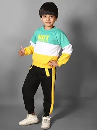 Fabulous Green Fleece Printed Sweaters with Trousers For Boys-thumb2