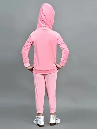 Fabulous Pink Fleece Printed Clothing Sets For Girls-thumb2