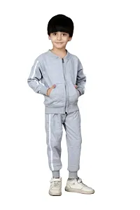 Fabulous Grey Fleece Printed Sweaters with Trousers For Boys-thumb3
