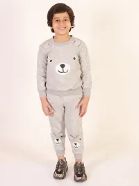 Fabulous Grey Fleece Printed Sweaters with Trousers For Boys-thumb1