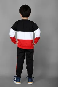 Fabulous Red Fleece Printed Sweaters with Trousers For Boys-thumb2