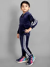 Fabulous Blue Fleece Printed Sweaters with Trousers For Boys-thumb3