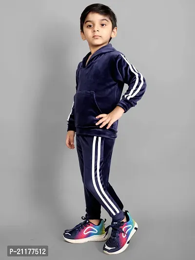 Fabulous Blue Fleece Printed Sweaters with Trousers For Boys-thumb4
