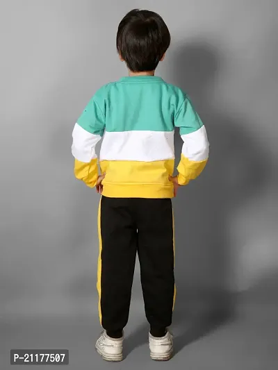 Fabulous Green Fleece Printed Sweaters with Trousers For Boys-thumb5