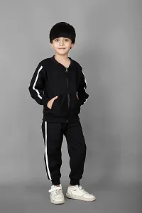 Fabulous Black Fleece Printed Sweaters with Trousers For Boys-thumb3