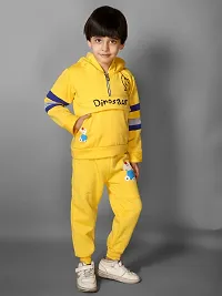 Fabulous Yellow Fleece Printed Sweaters with Trousers For Boys-thumb4