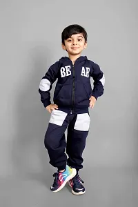 Fabulous Blue Fleece Printed Sweaters with Trousers For Boys-thumb2