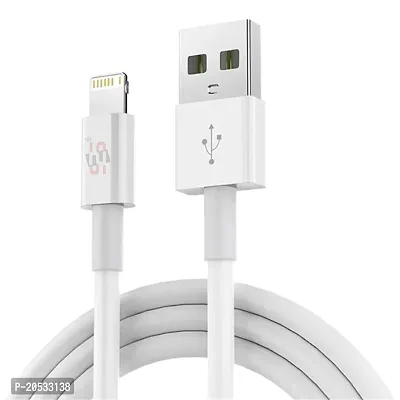 Lightning to USB Cable Apple Certified Mfi Sync  Charge Cable for iPhone Ipad and iPod Fast Charging Lightning Cable  1 M  White-thumb0