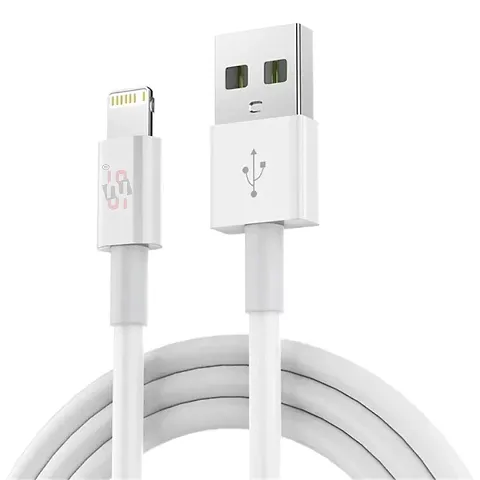 Lightning to USB Cable Apple Certified Mfi Sync  Charge Cable for iPhone Ipad and iPod Fast Charging Lightning Cable  1 M  White