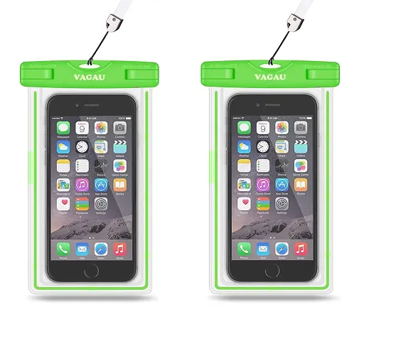 Green colour Waterproof Phone PouchPack of 2