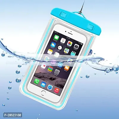 light blue colour Waterproof Phone Pouch Underwater Universal Cellphone Pouch Dry Bag Waterproof Phone Case Compatible with iPhone and Android-thumb0